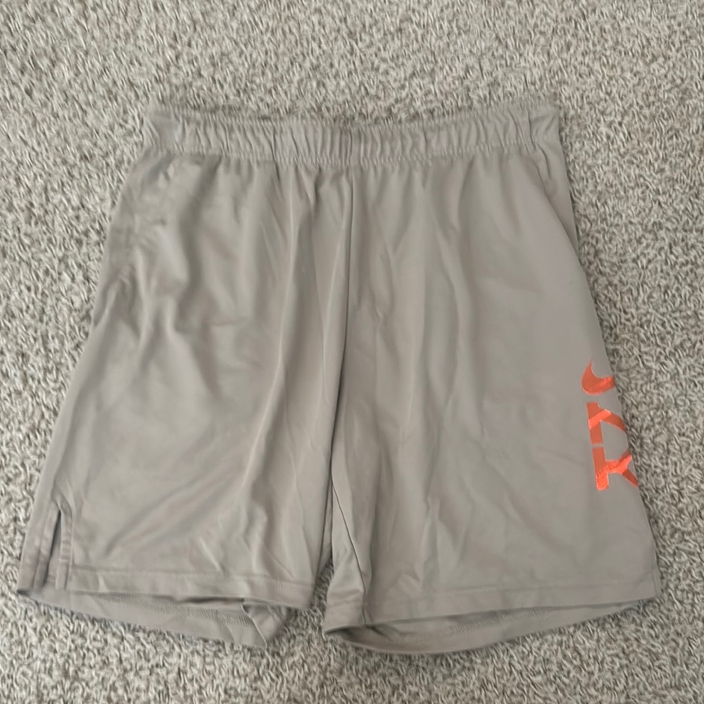Nike Gray and Orange Athletic Shorts Lightweight Performance